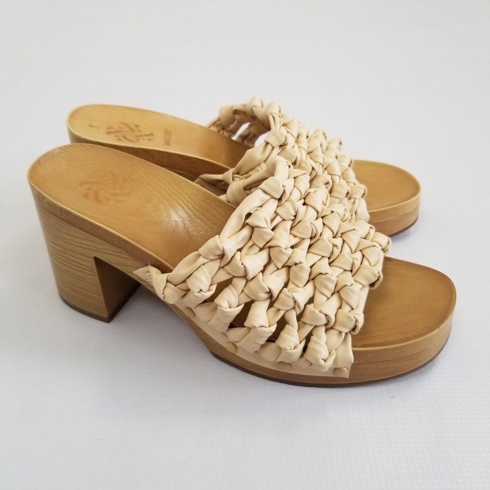 Sam & Libby Block Heel Sandals Slide Shoes Size 9 - Picture 2 of 8